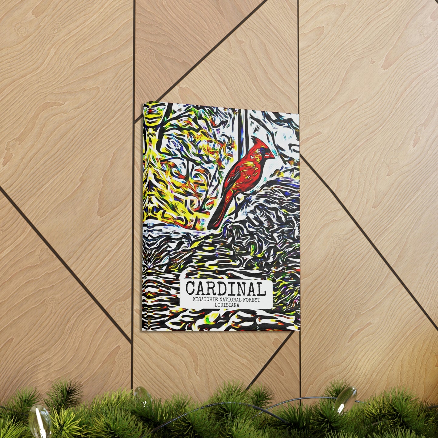 Cardinal in Kisatchie Canvas Gallery Wraps