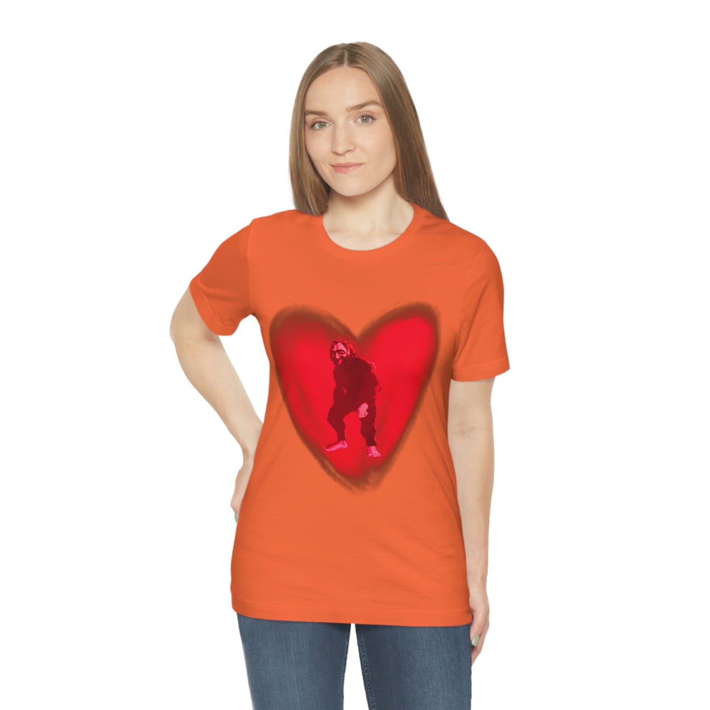 Unisex Bigfoot in My Heart Jersey Tee