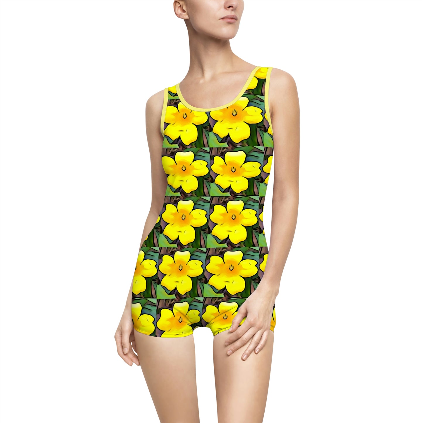 Yellow Jessamine Vintage Swimsuit