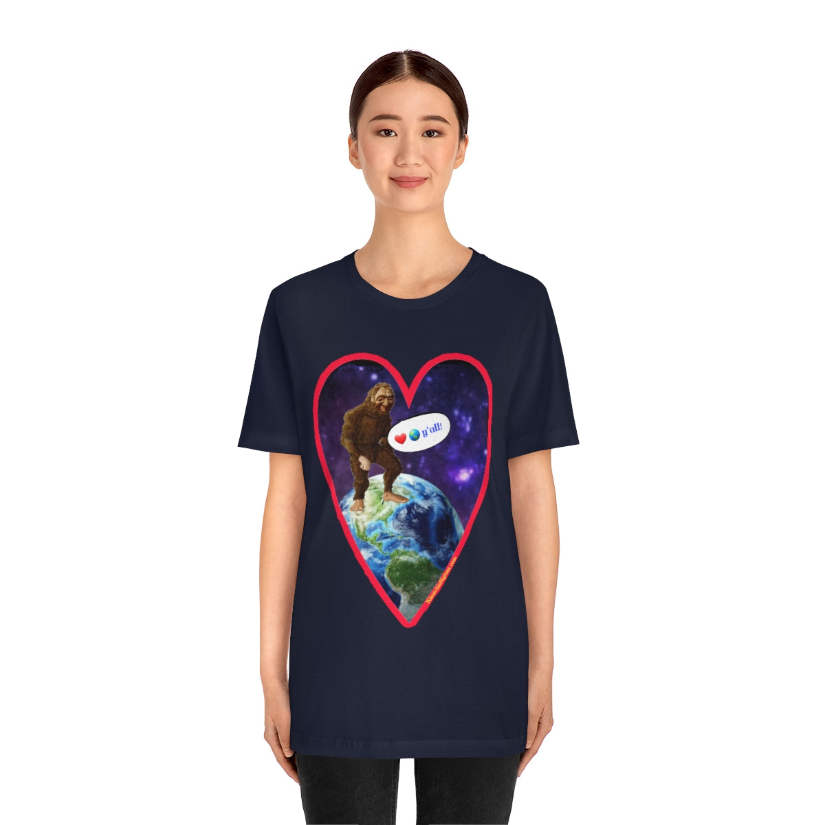 Love The Earth Y'all Bigfoot Jersey Tee