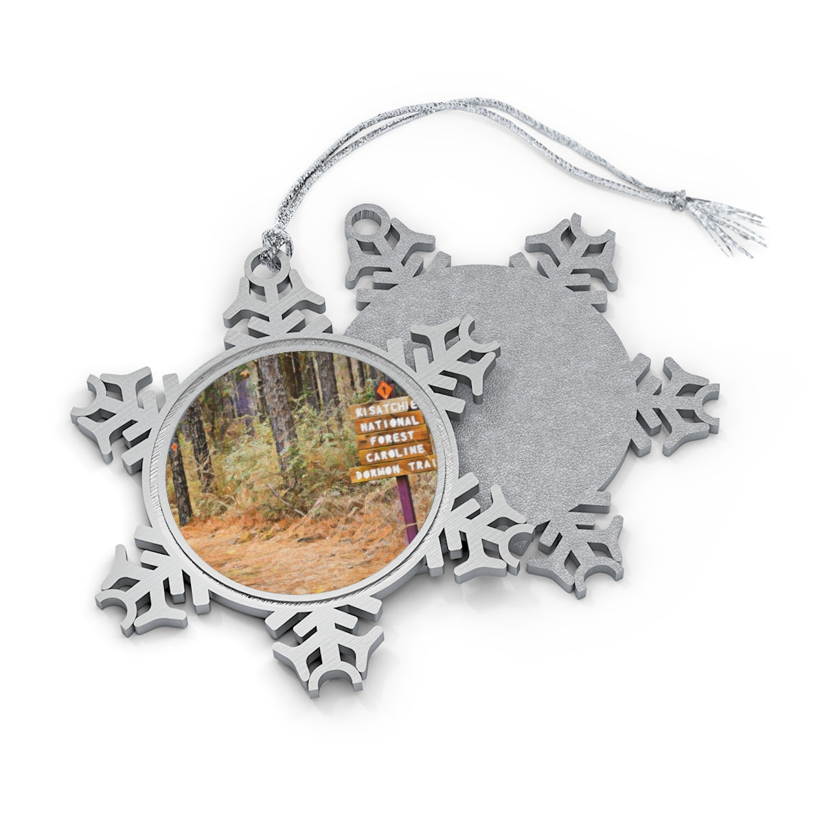 Caroline Dormon Trailhead Pewter Snowflake Ornament