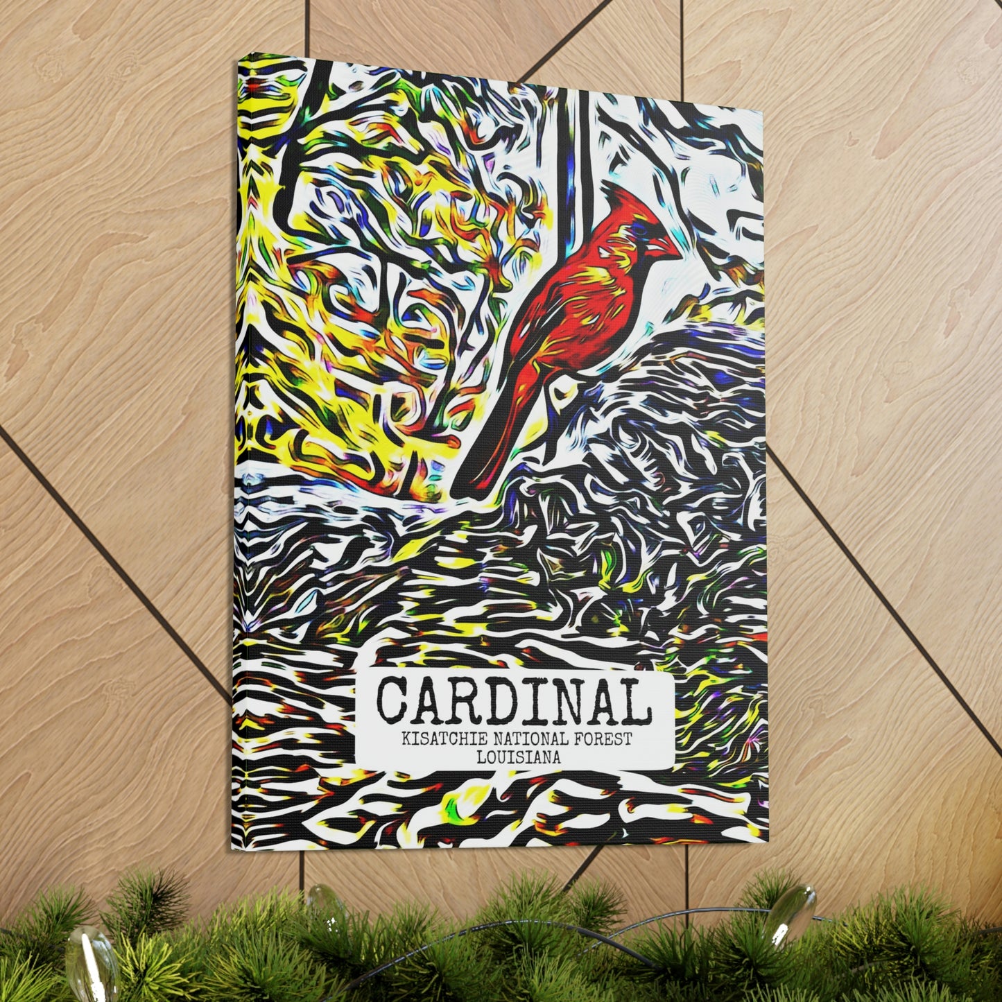 Cardinal in Kisatchie Canvas Gallery Wraps