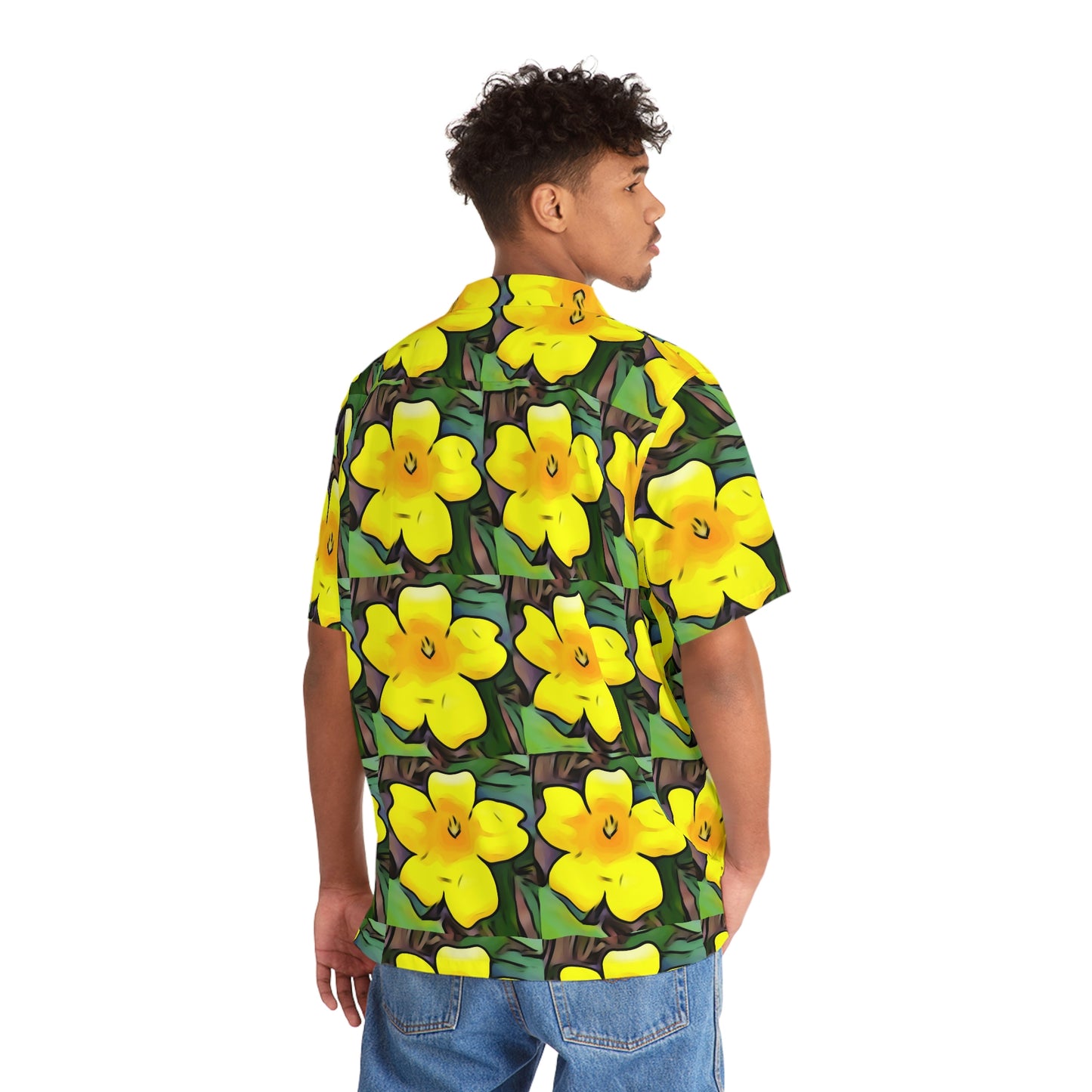 Men's Hawaiian Yellow Jessamine Shirt