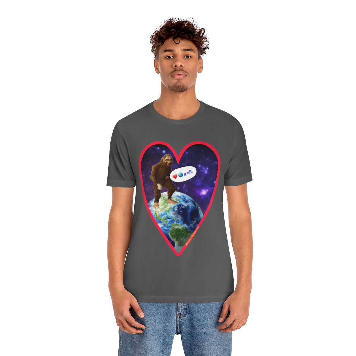 Love The Earth Y'all Bigfoot Jersey Tee