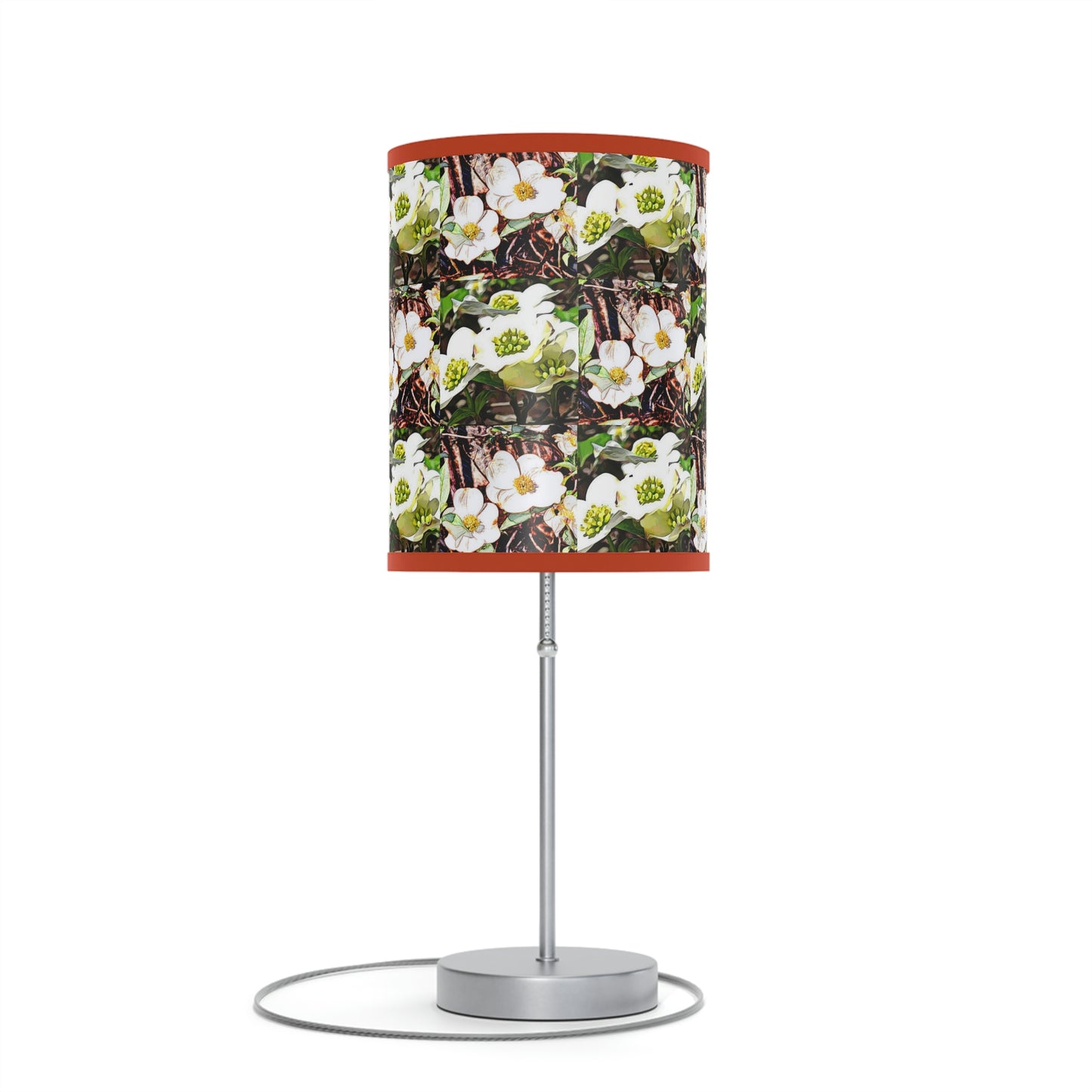 Dogwood Blossoms Lamp on a Stand