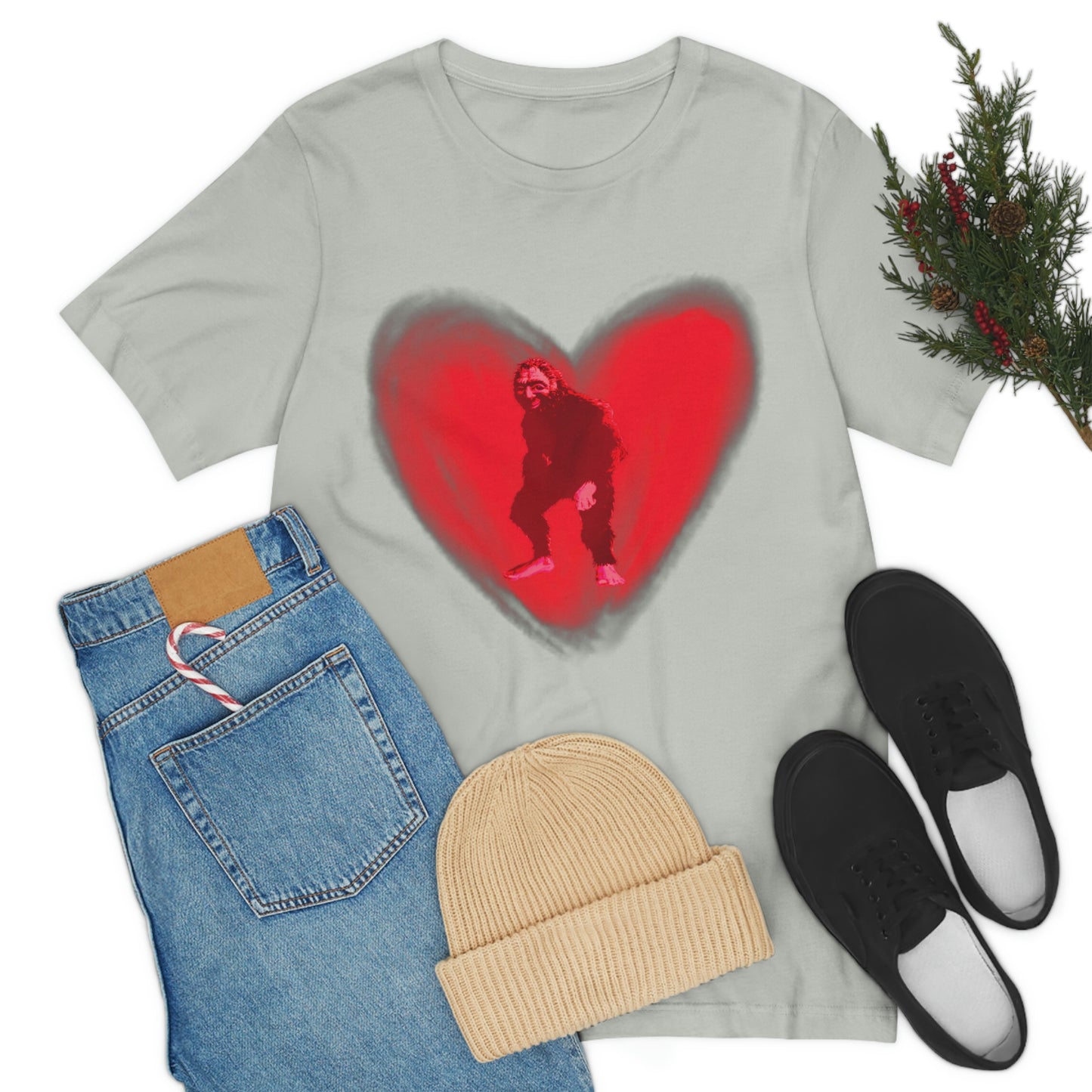 Unisex Bigfoot in My Heart Jersey Tee