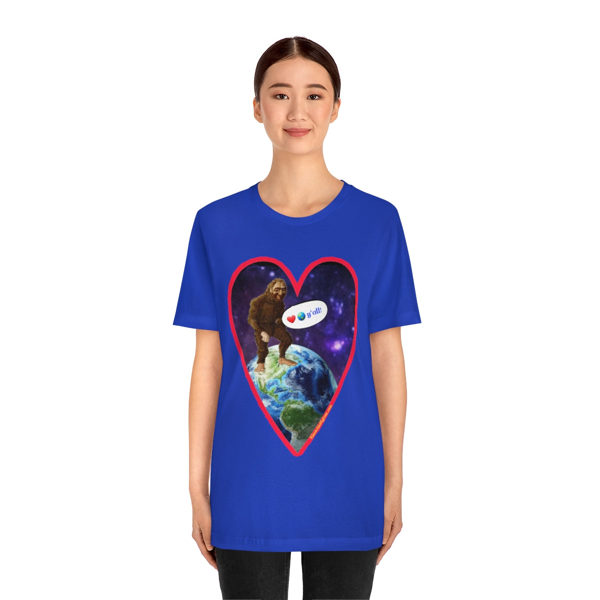 Love The Earth Y'all Bigfoot Jersey Tee