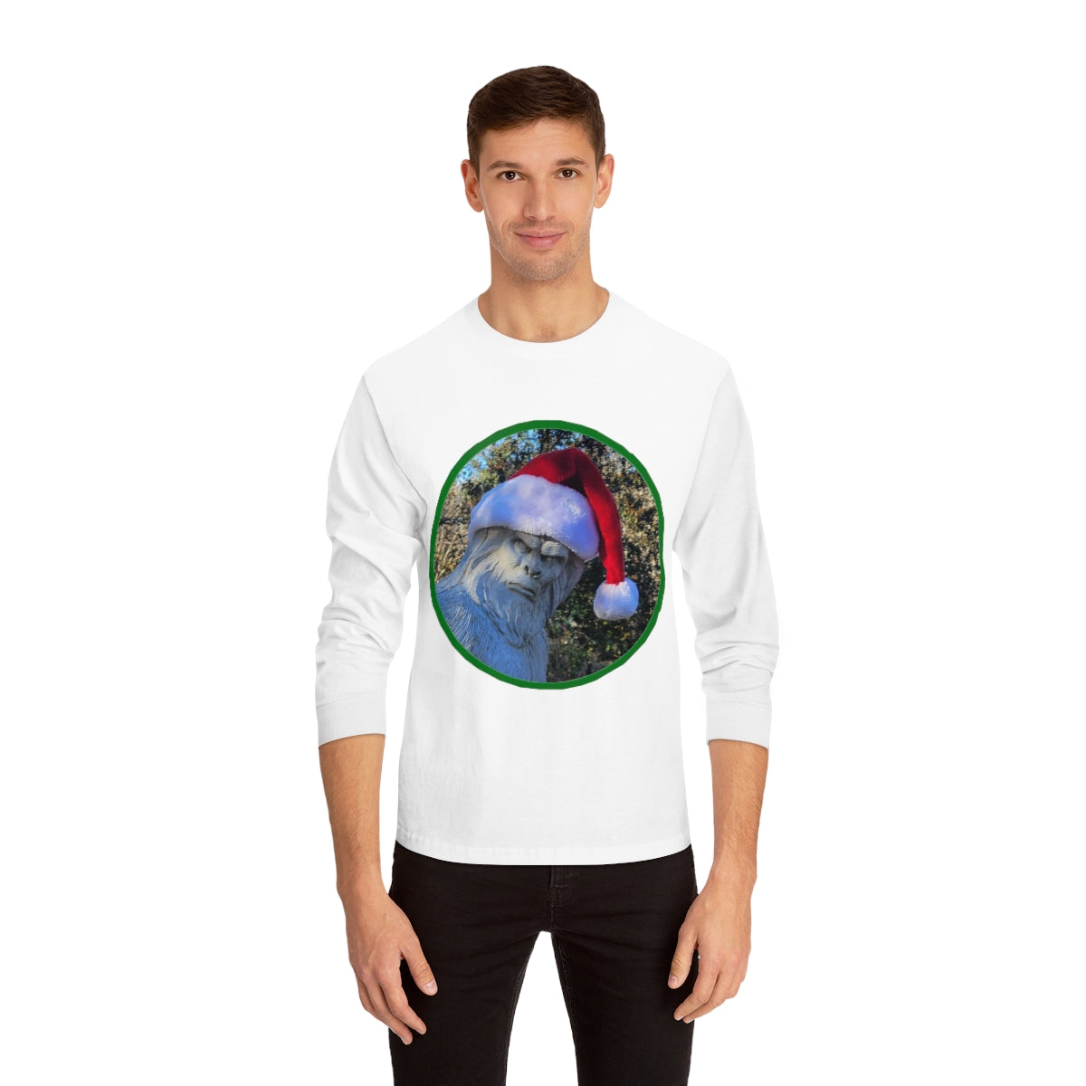 Unisex Bigfoot Santa Long Sleeve Tee