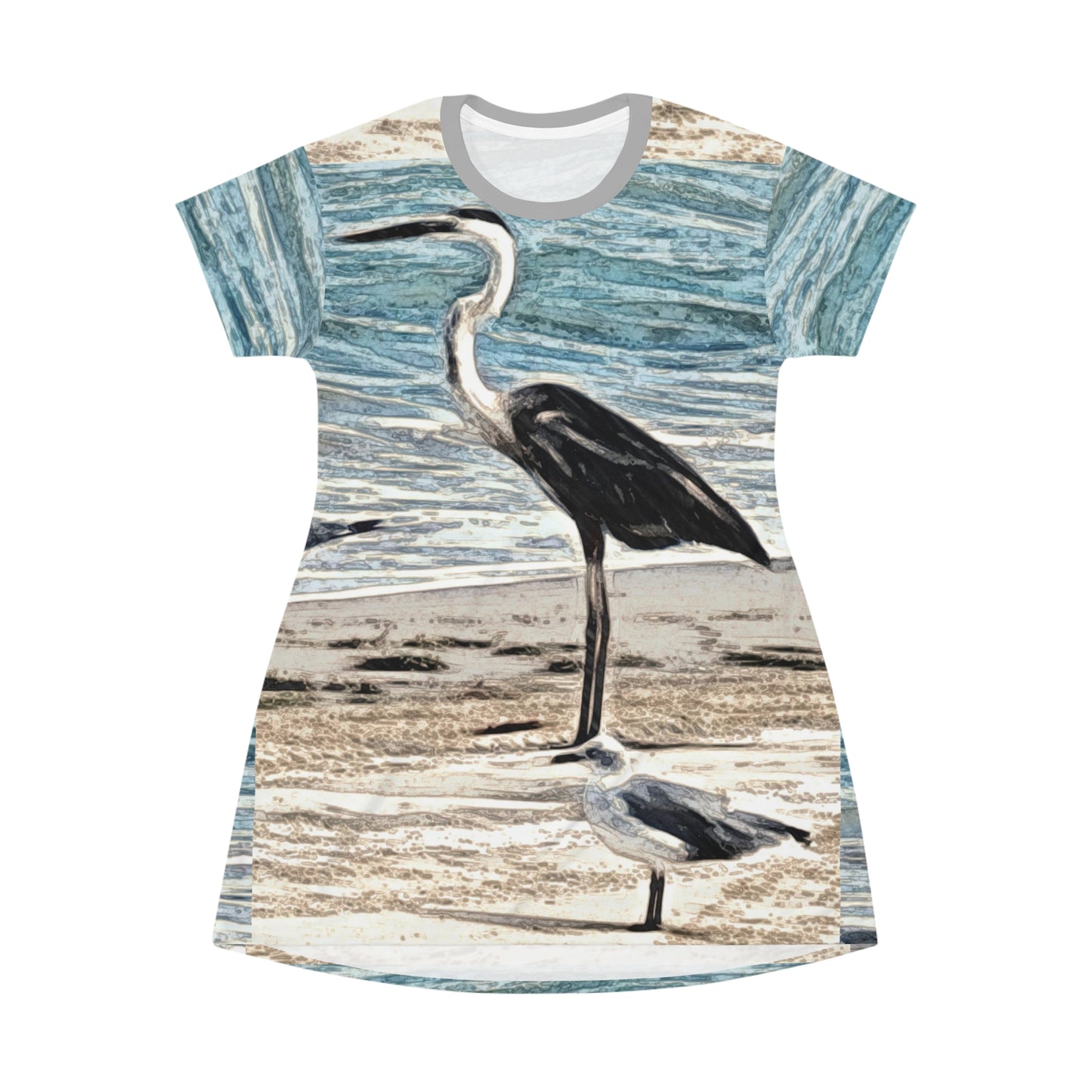 Heron and Gull T-Shirt Dress