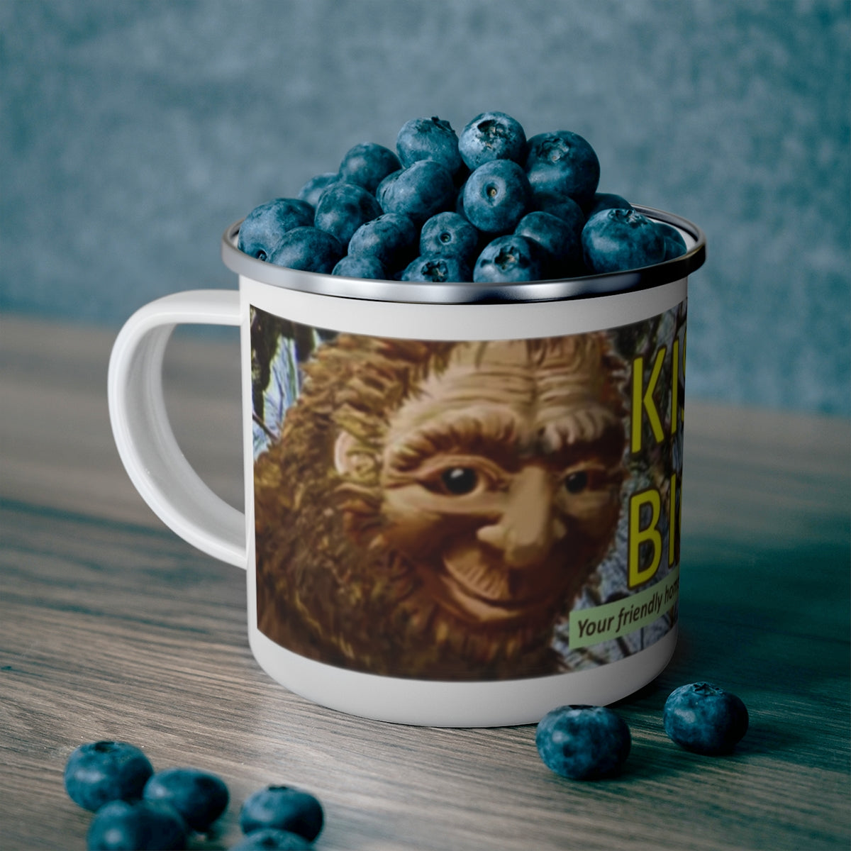 Enamel Kisatchie Bigfoot Camping Mug