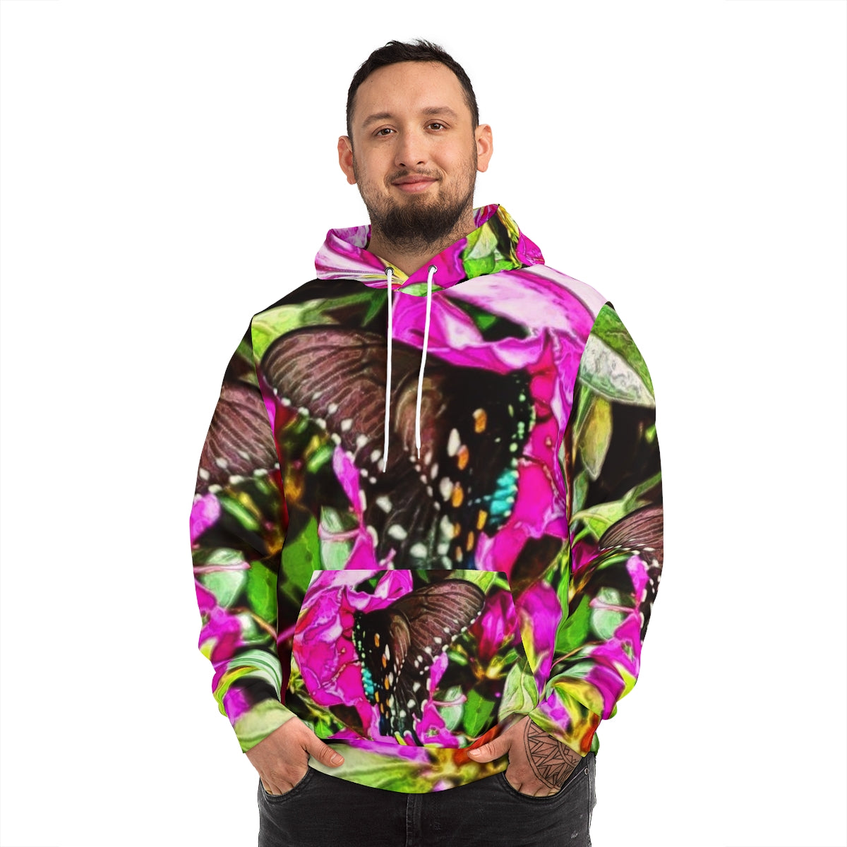 Louisiana Azaleas and Butterflies Hoodie