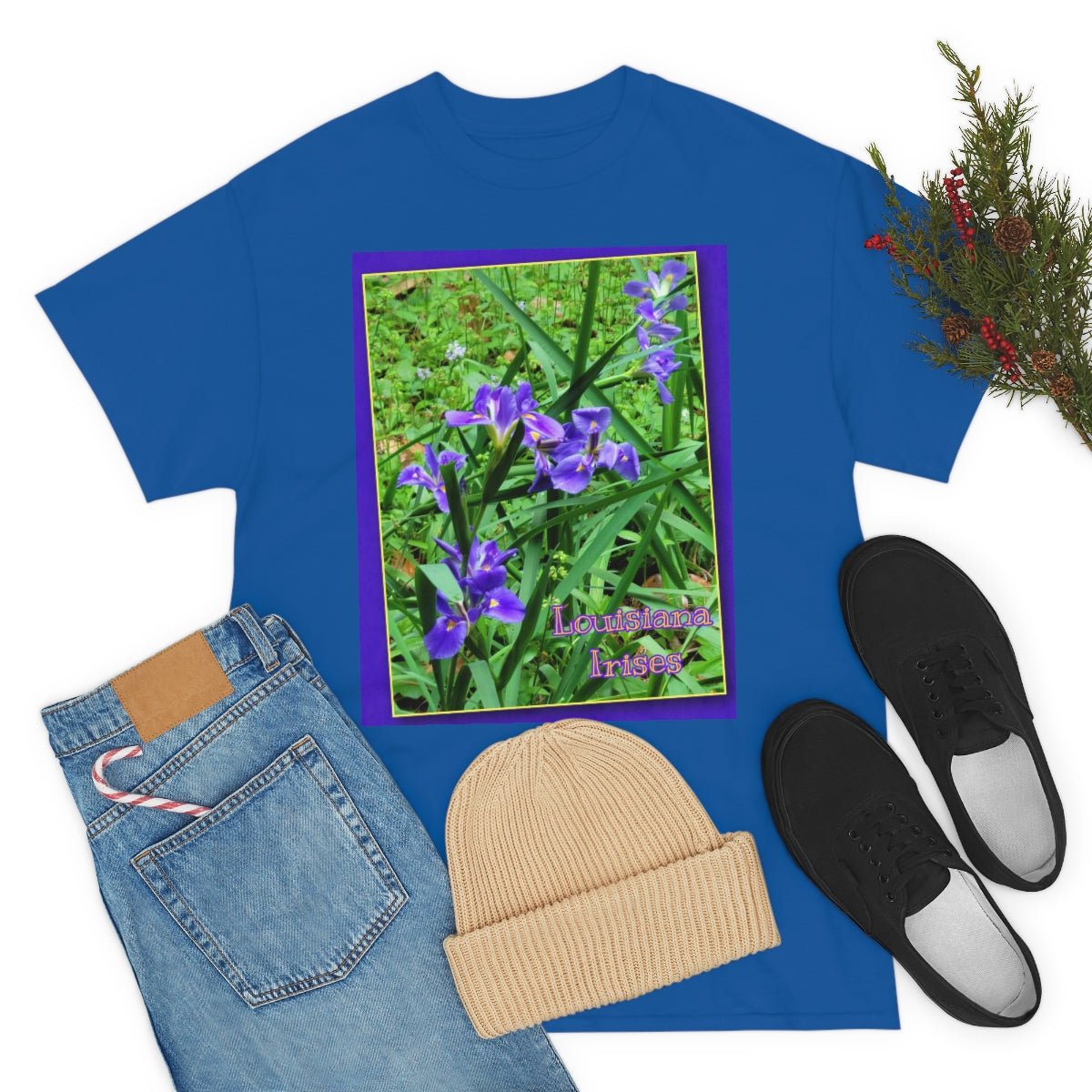 Unisex Louisiana Irises Heavy Cotton Tee