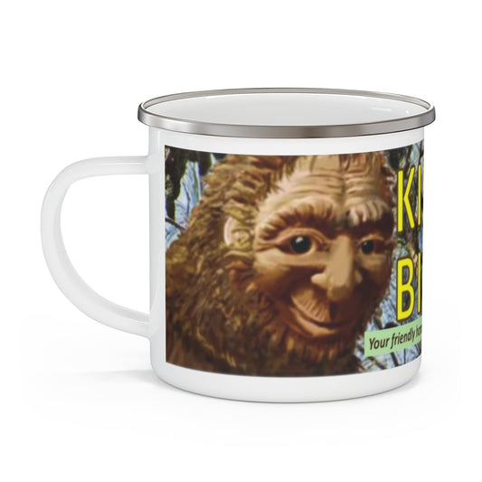 Enamel Kisatchie Bigfoot Camping Mug