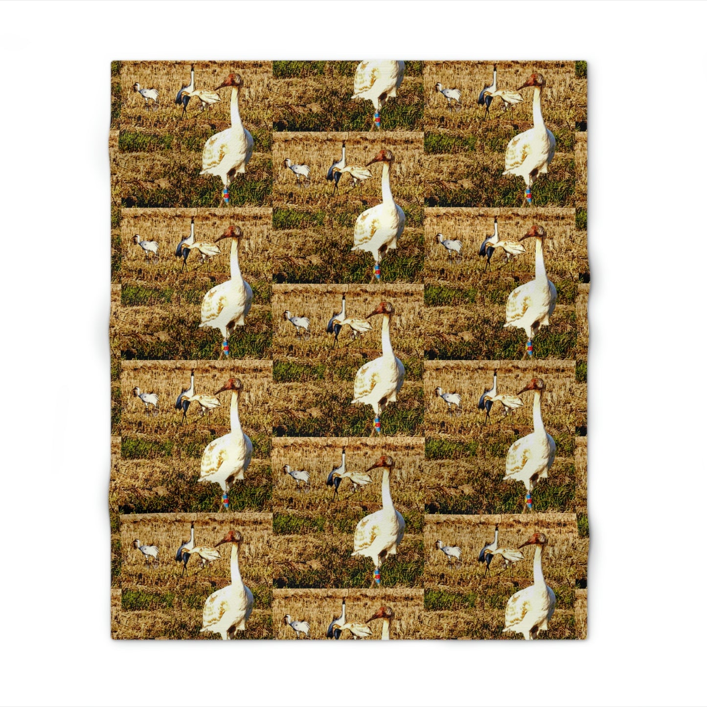 Louisiana Whooping Cranes Throw Blanket