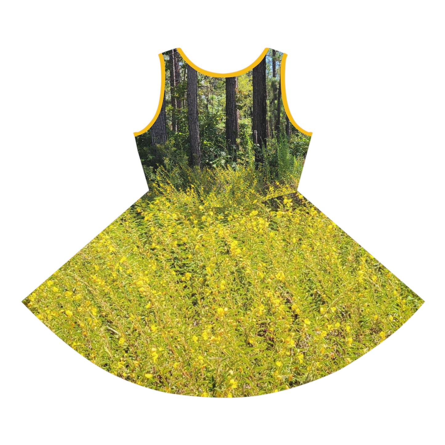 Blaze of Yellow Forest Flowers Girls' Sundress