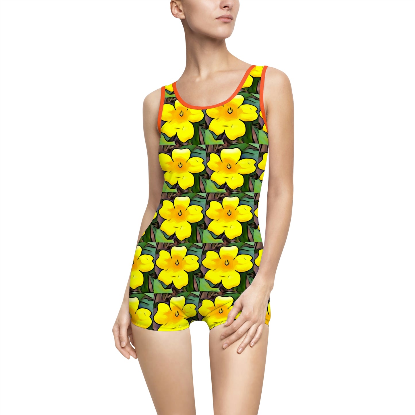 Yellow Jessamine Vintage Swimsuit