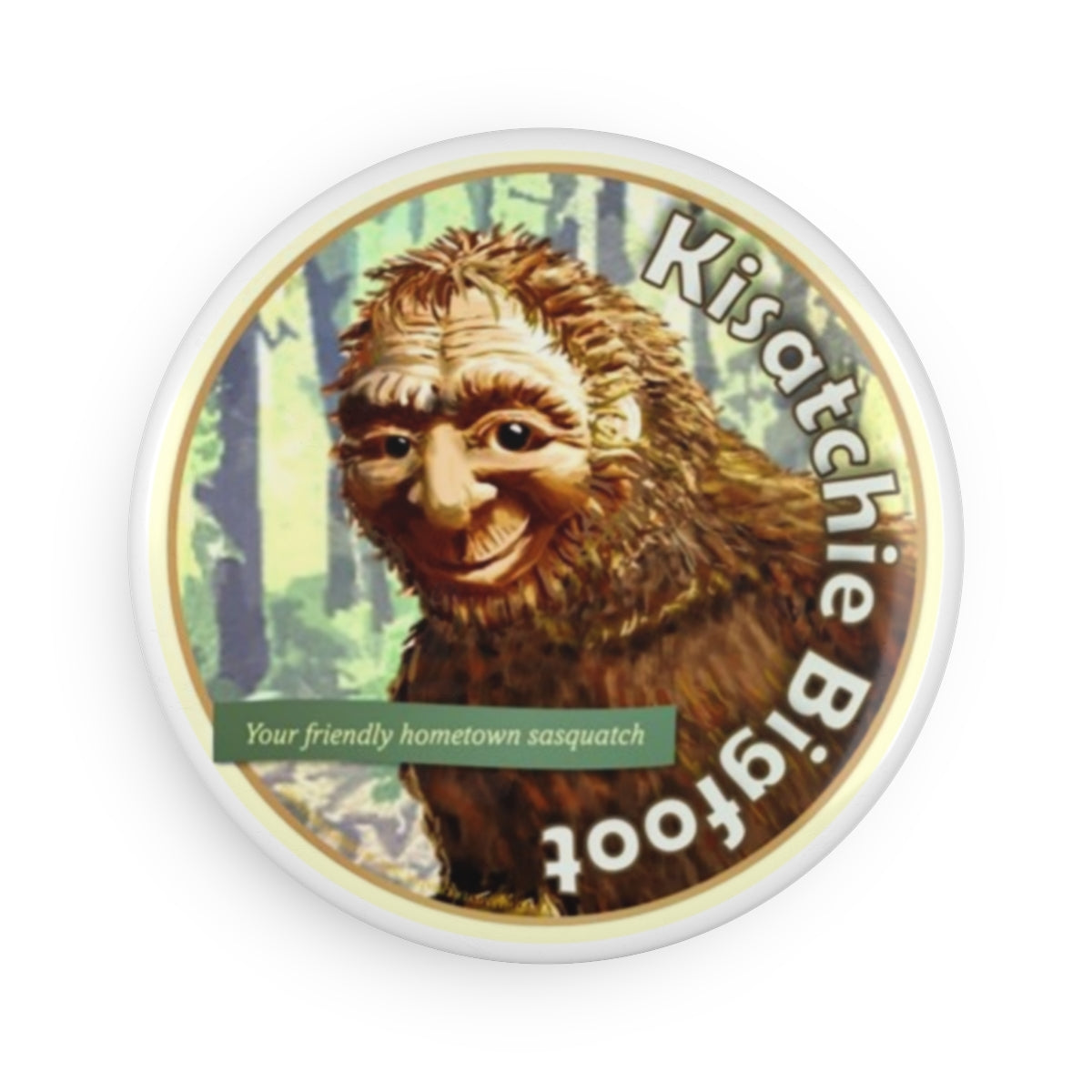 Round Kisatchie Bigfoot Button Magnets