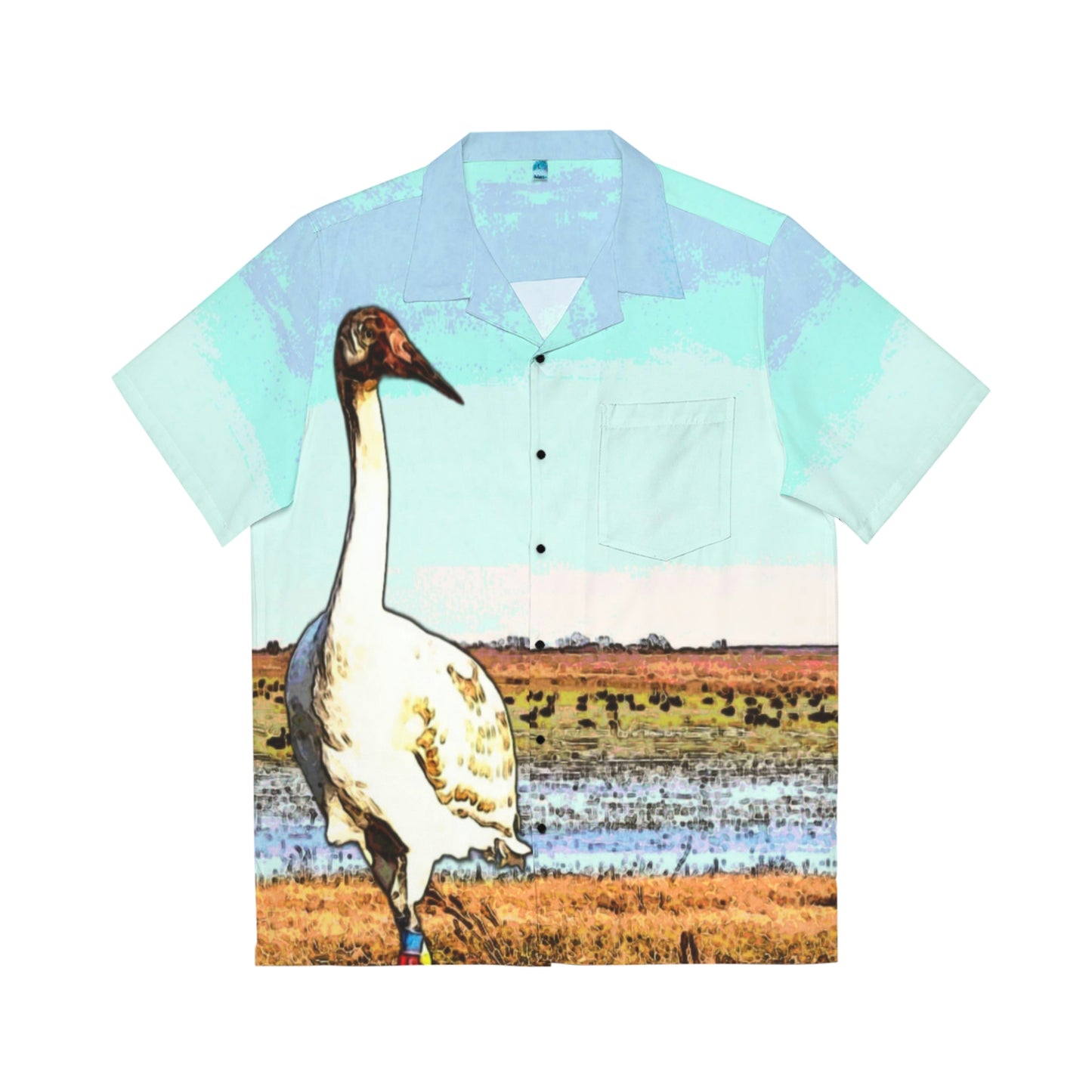 Men's Hawaiian Whooping Crane Shirt