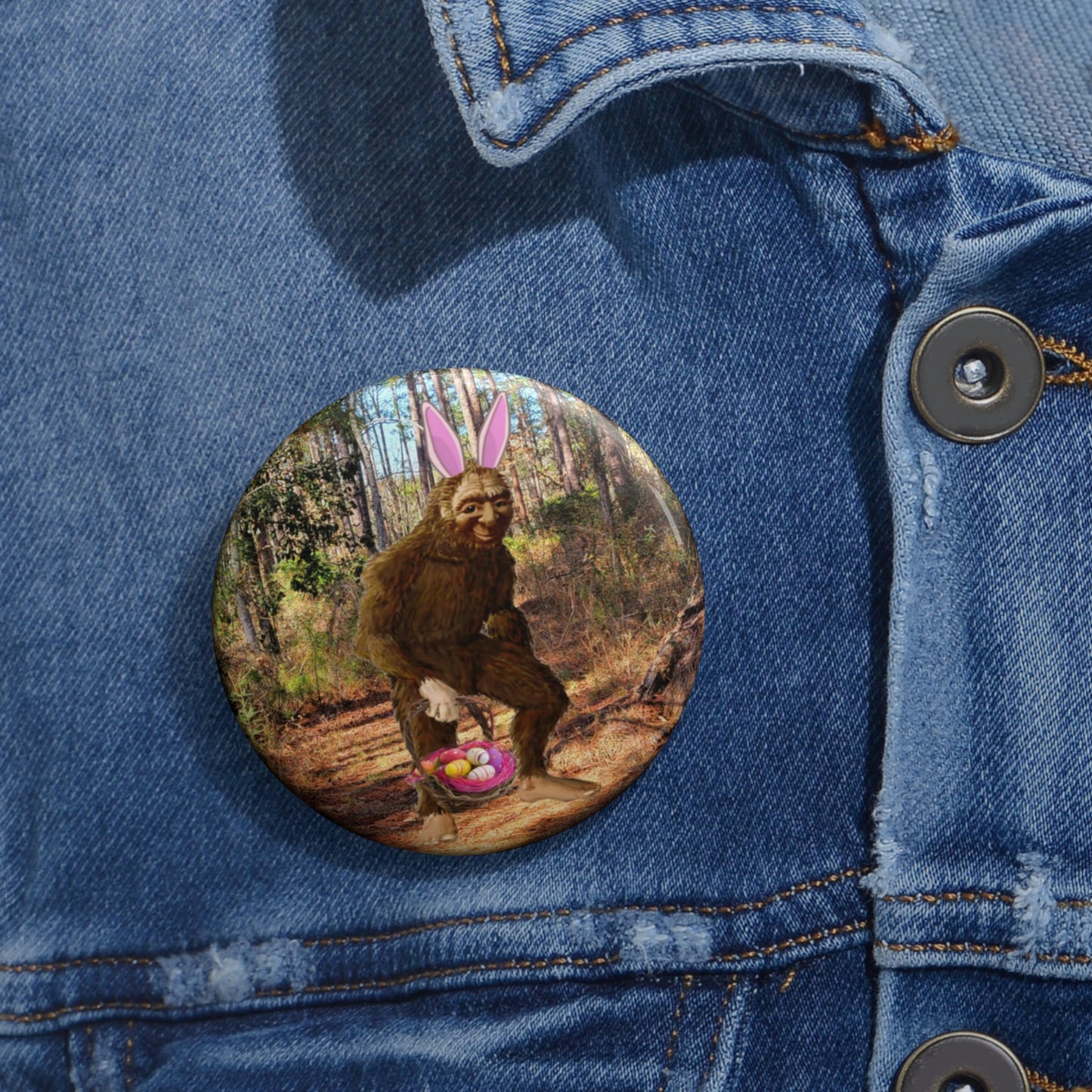 Easter Bigfoot Buttons