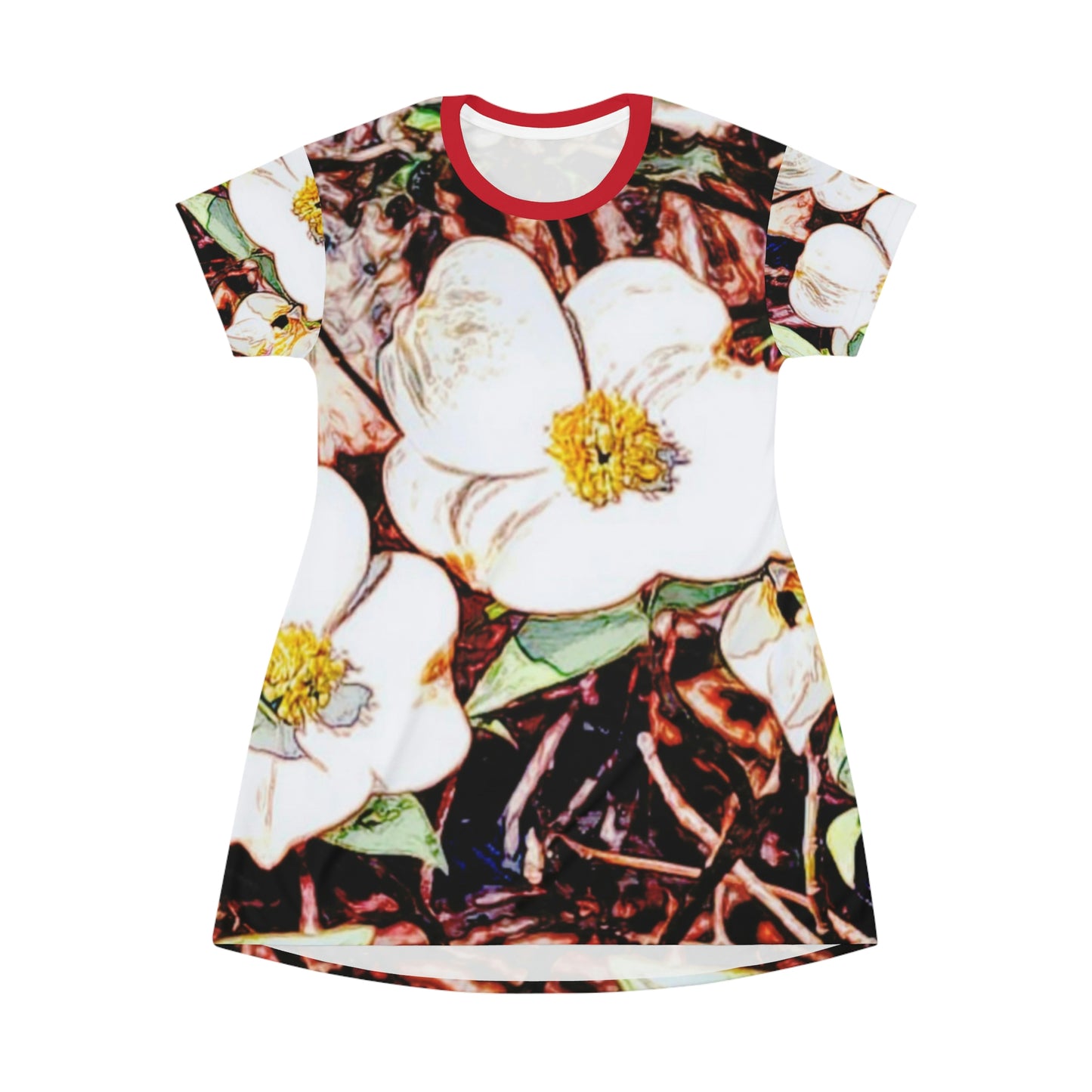 Dogwood Blossoms T-Shirt Dress