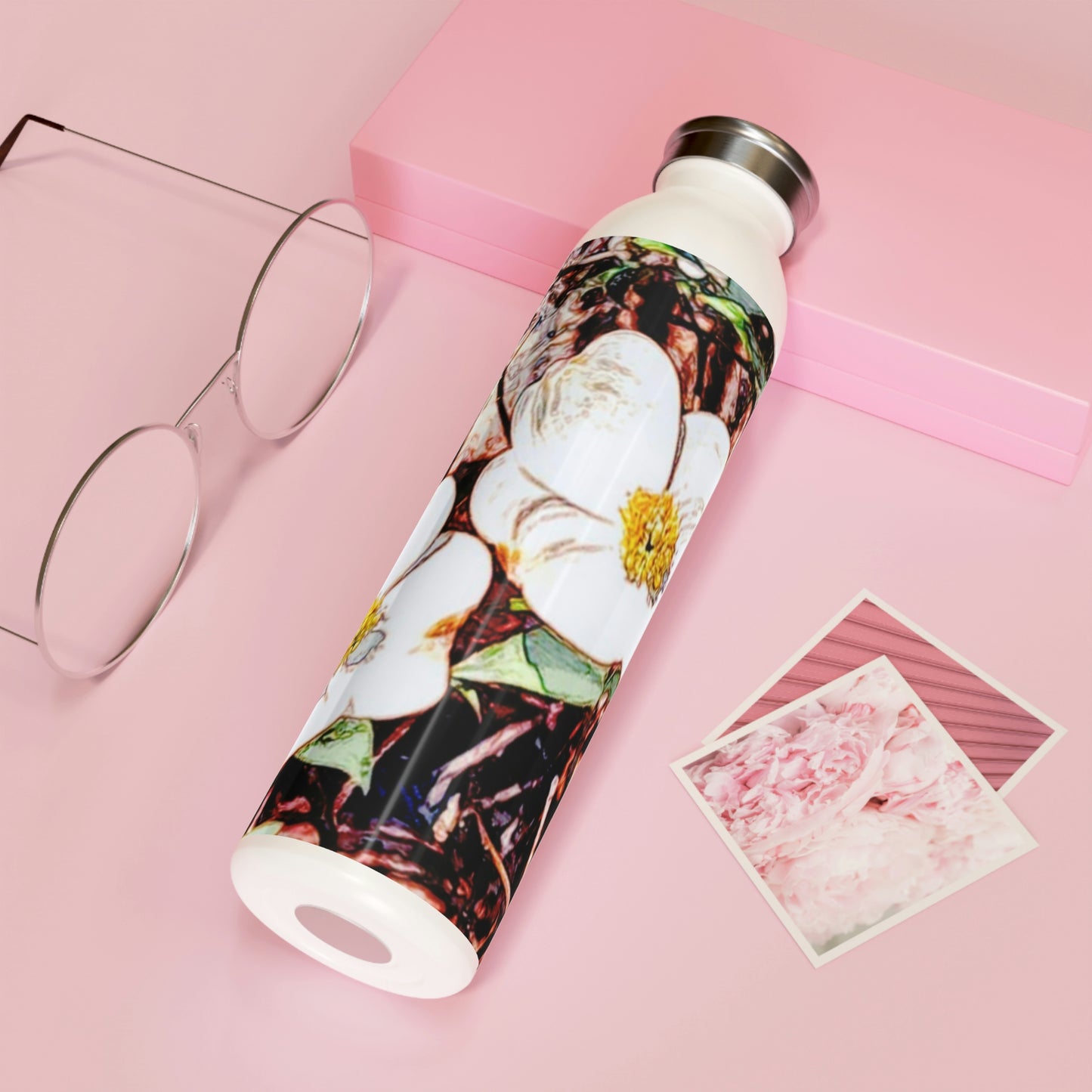 Dogwood Blossoms Slim Water Bottle