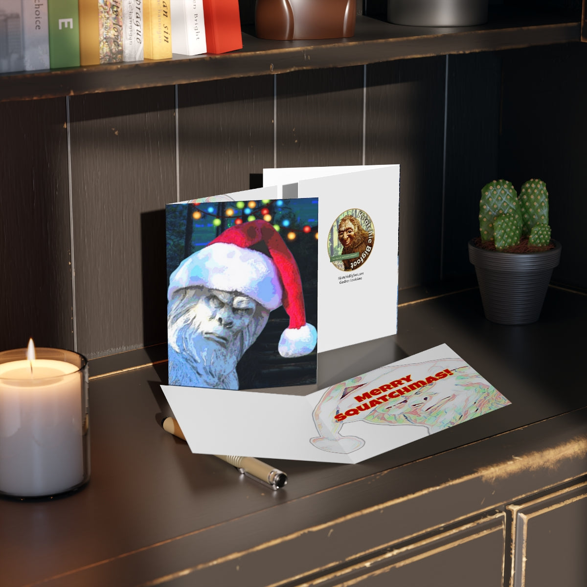 Bigfoot Christmas cards (8, 16, and 24 pcs)