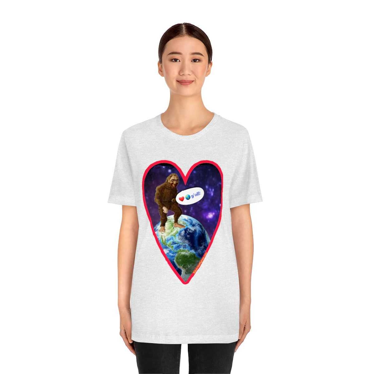 Love The Earth Y'all Bigfoot Jersey Tee