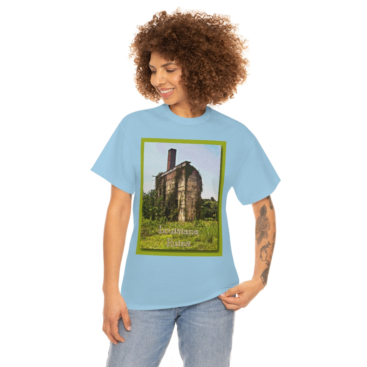 Unisex Louisiana Ruins Heavy Cotton Tee