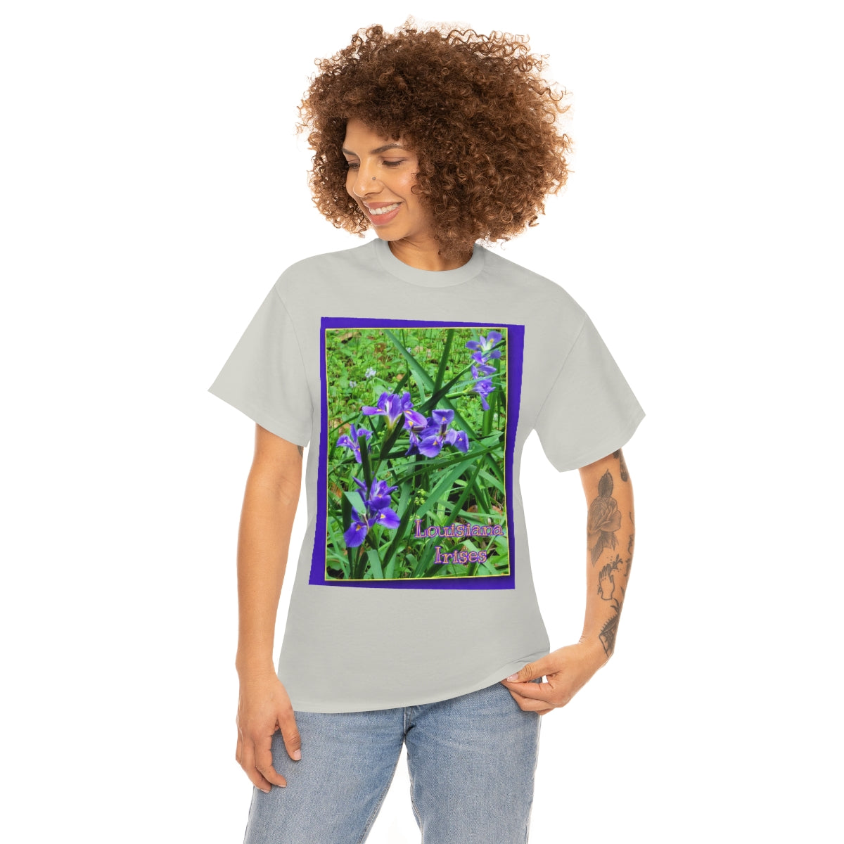 Unisex Louisiana Irises Heavy Cotton Tee