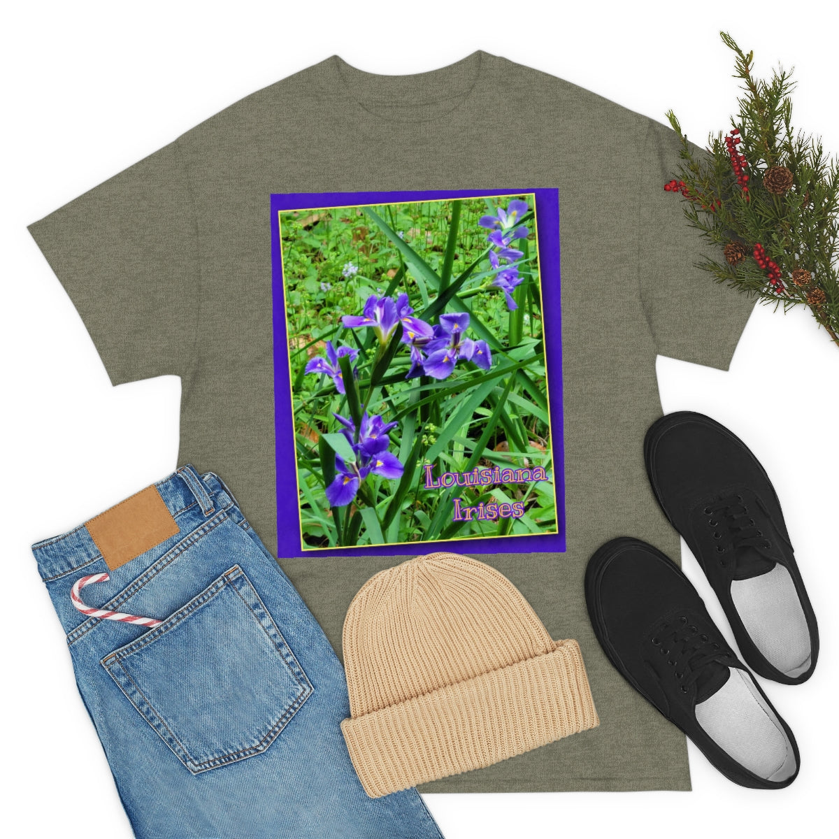 Unisex Louisiana Irises Heavy Cotton Tee