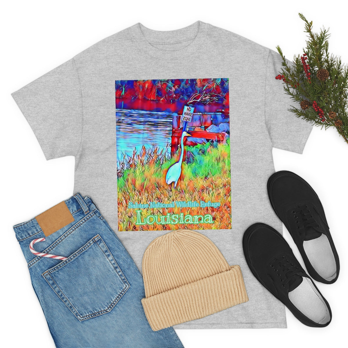 Unisex Louisiana Egret Heavy Cotton Tee