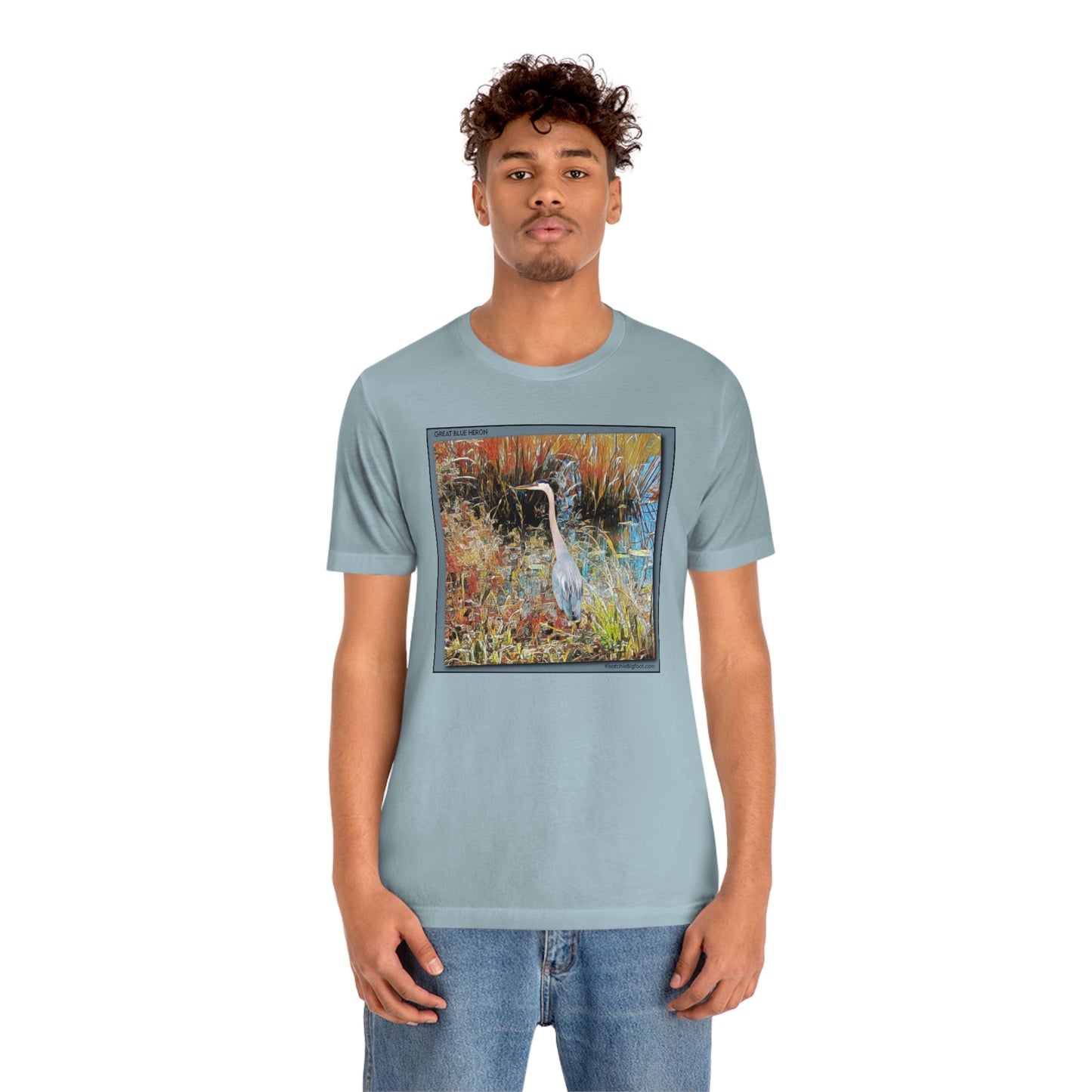 Unisex Great Blue Heron Jersey Tee