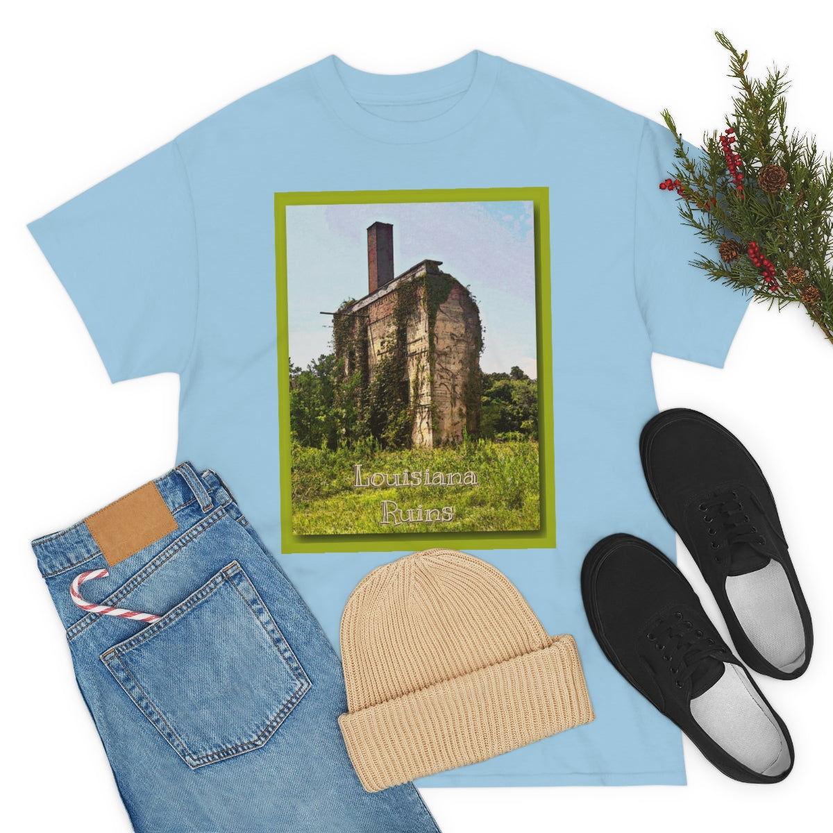 Unisex Louisiana Ruins Heavy Cotton Tee