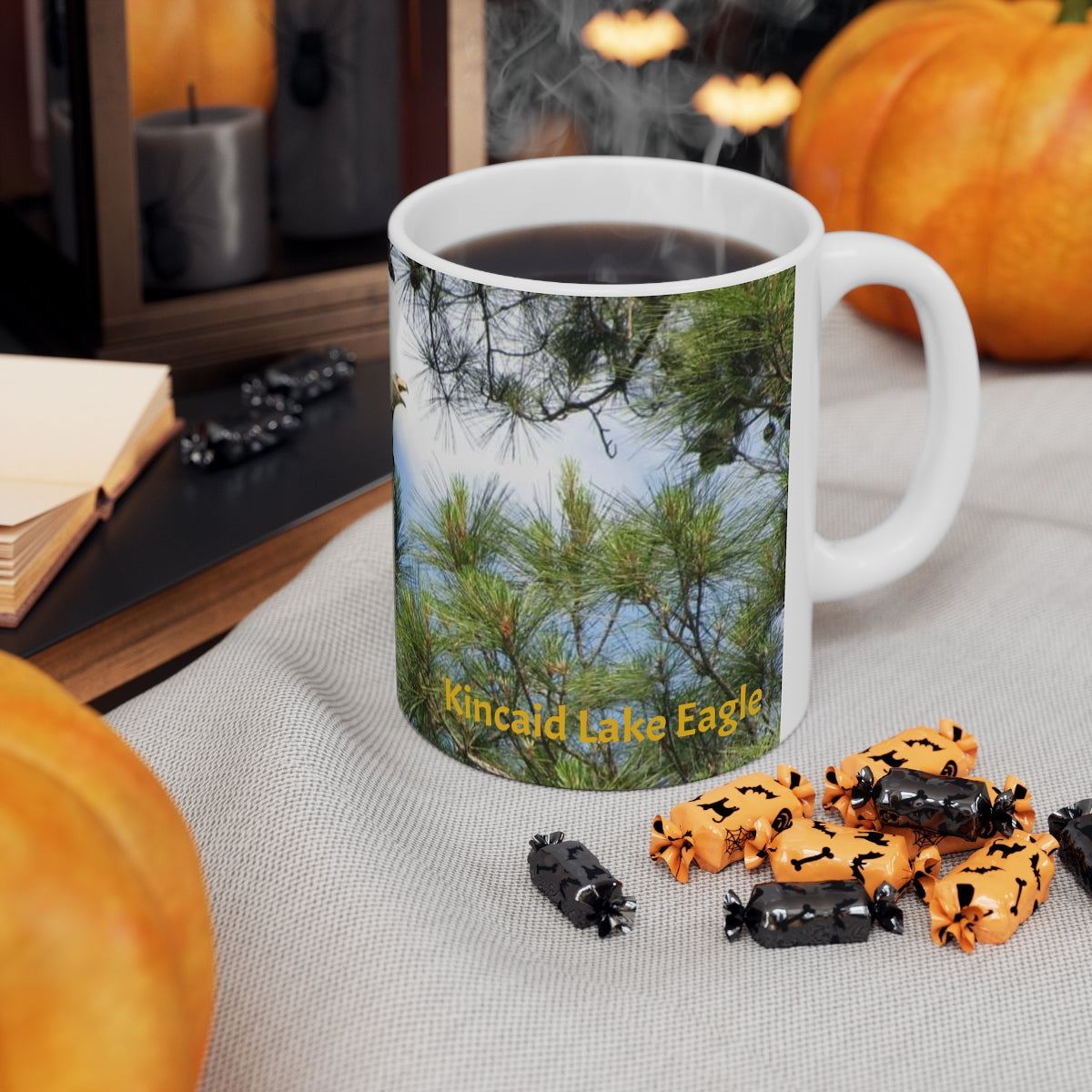 Ceramic Kincaid Lake Eagle Mugs