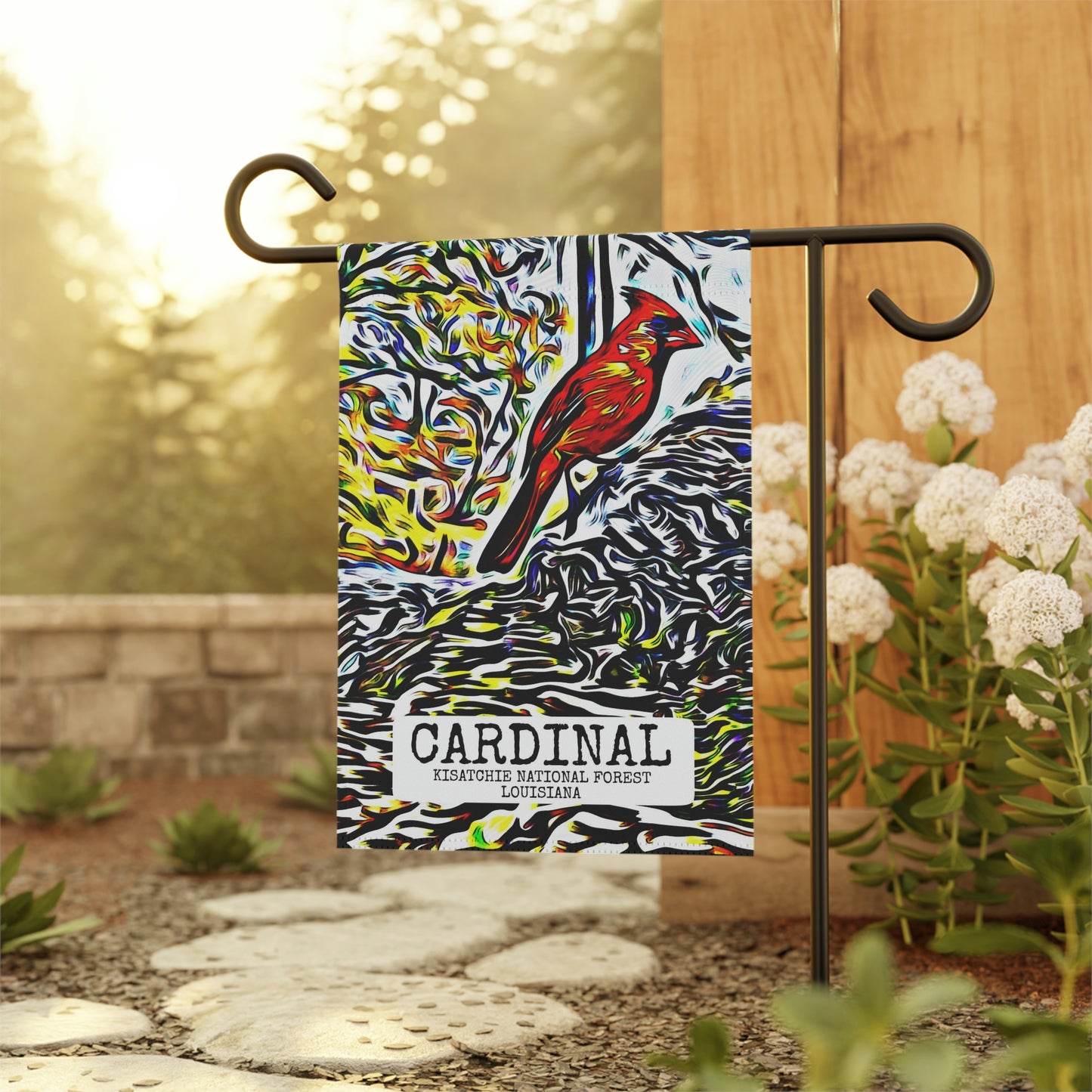 Cardinal in Kisatchie Garden & House Banner