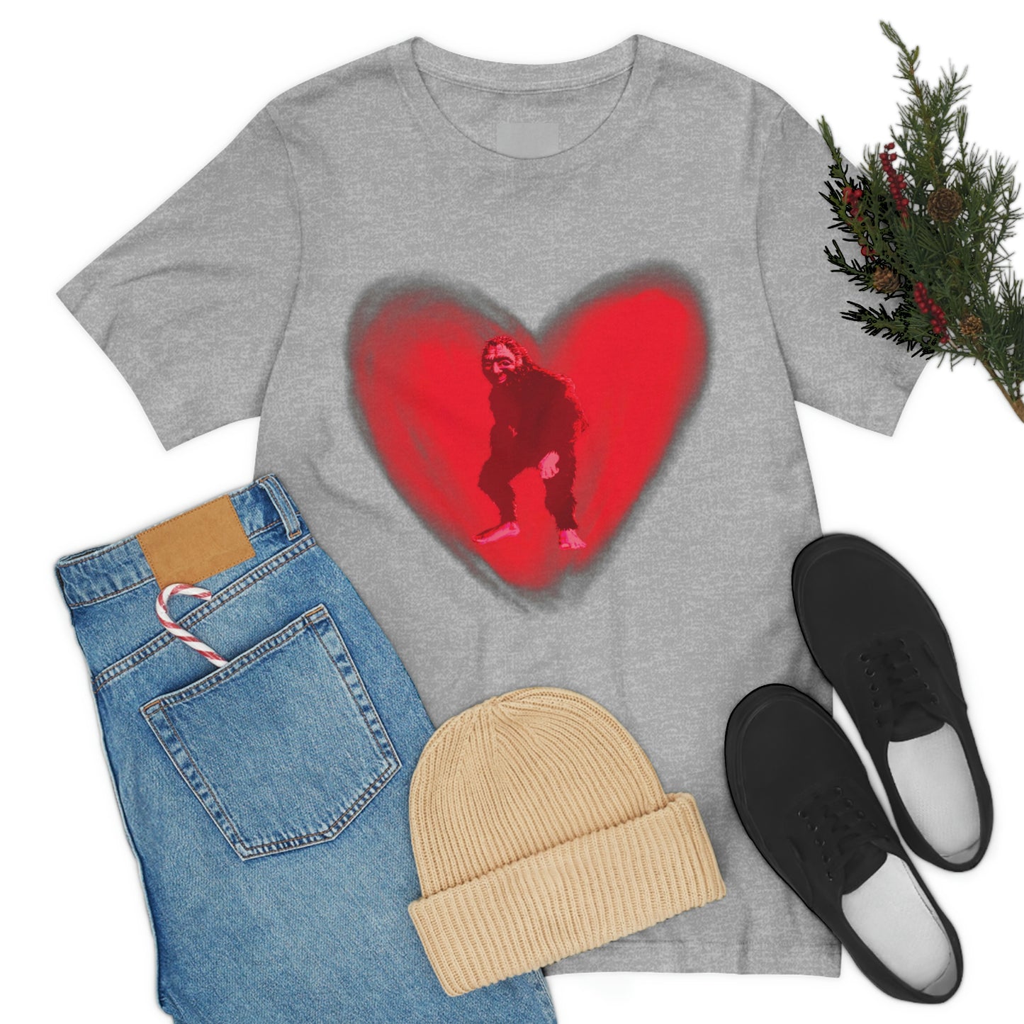 Unisex Bigfoot in My Heart Jersey Tee