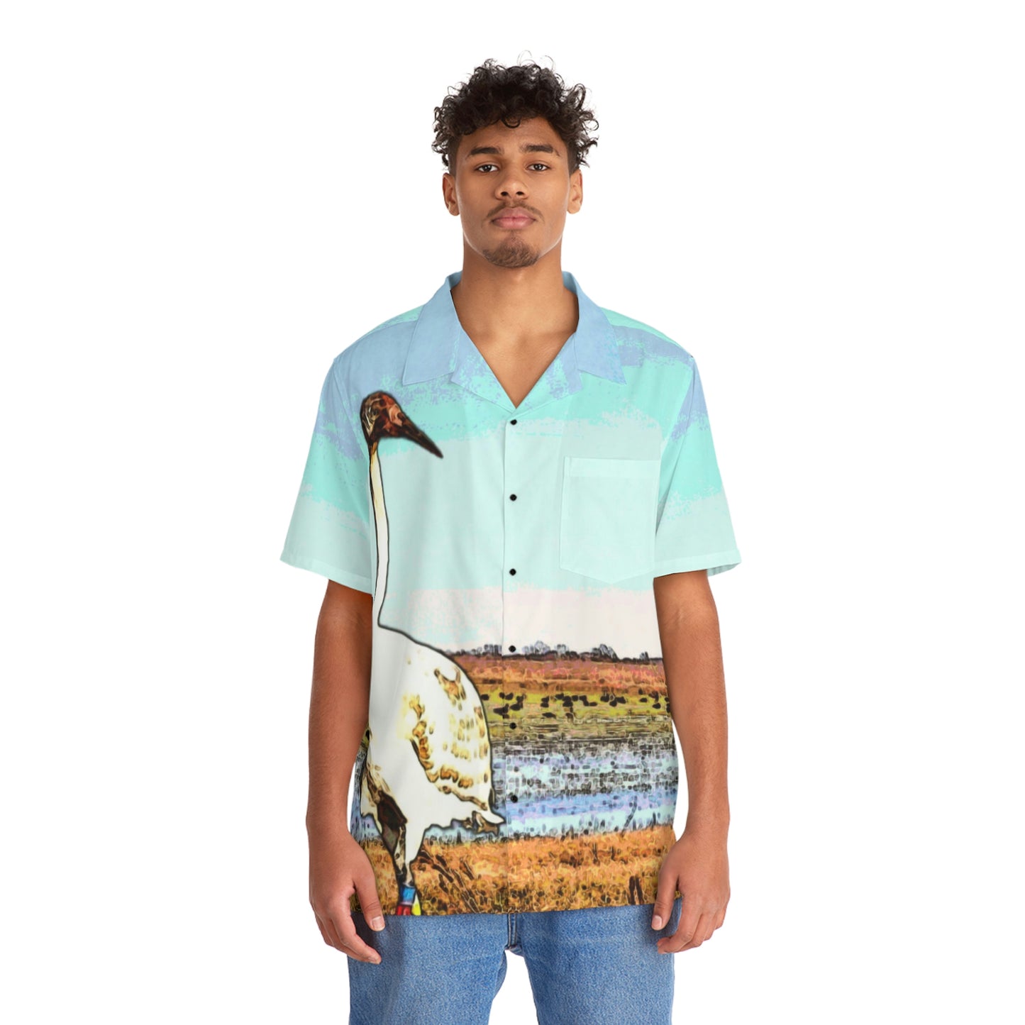 Men's Hawaiian Whooping Crane Shirt