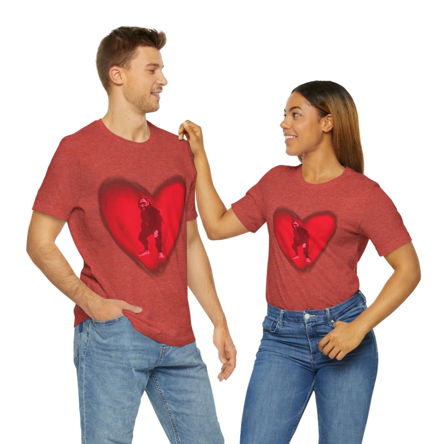 Unisex Bigfoot in My Heart Jersey Tee