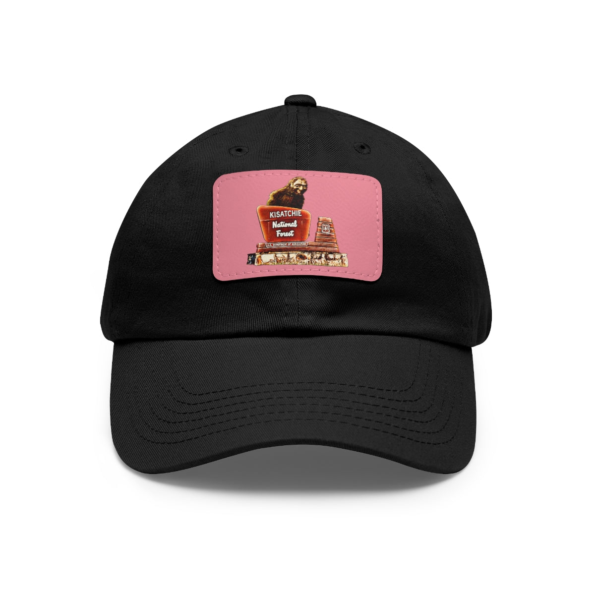 Dad Cap with Leather Kisatchie Bigfoot Patch