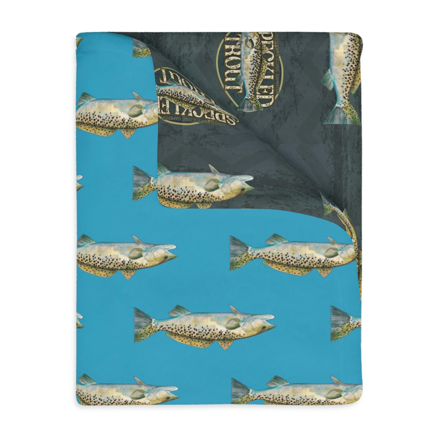 Speckled Trout Velveteen Blanket (2-sided print)