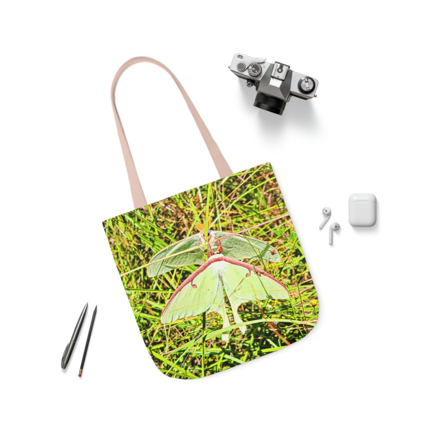 Luna Moths Polyester Canvas Tote Bag