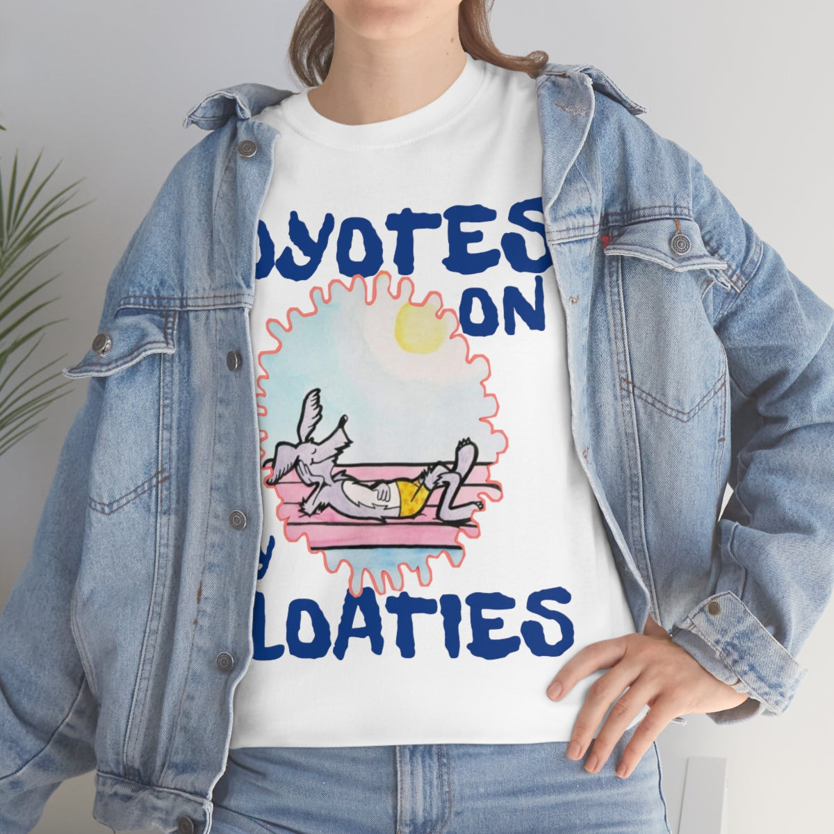 Unisex Coyotes on my Floaties Heavy Cotton Tee