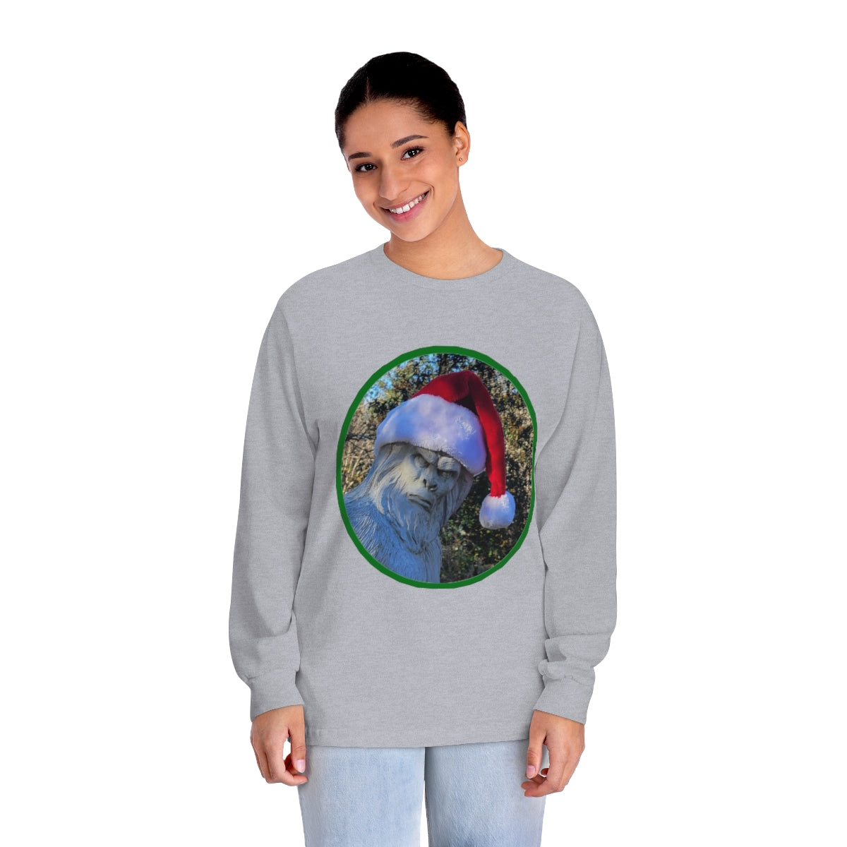 Unisex Bigfoot Santa Long Sleeve Tee