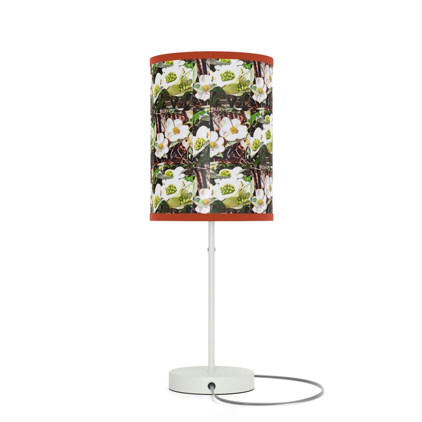 Dogwood Blossoms Lamp on a Stand