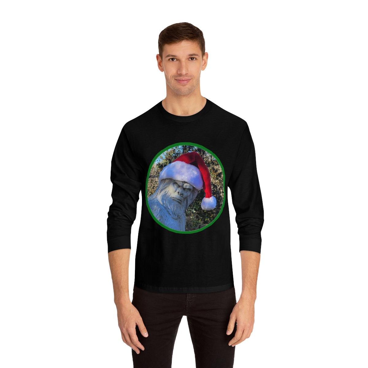 Unisex Bigfoot Santa Long Sleeve Tee