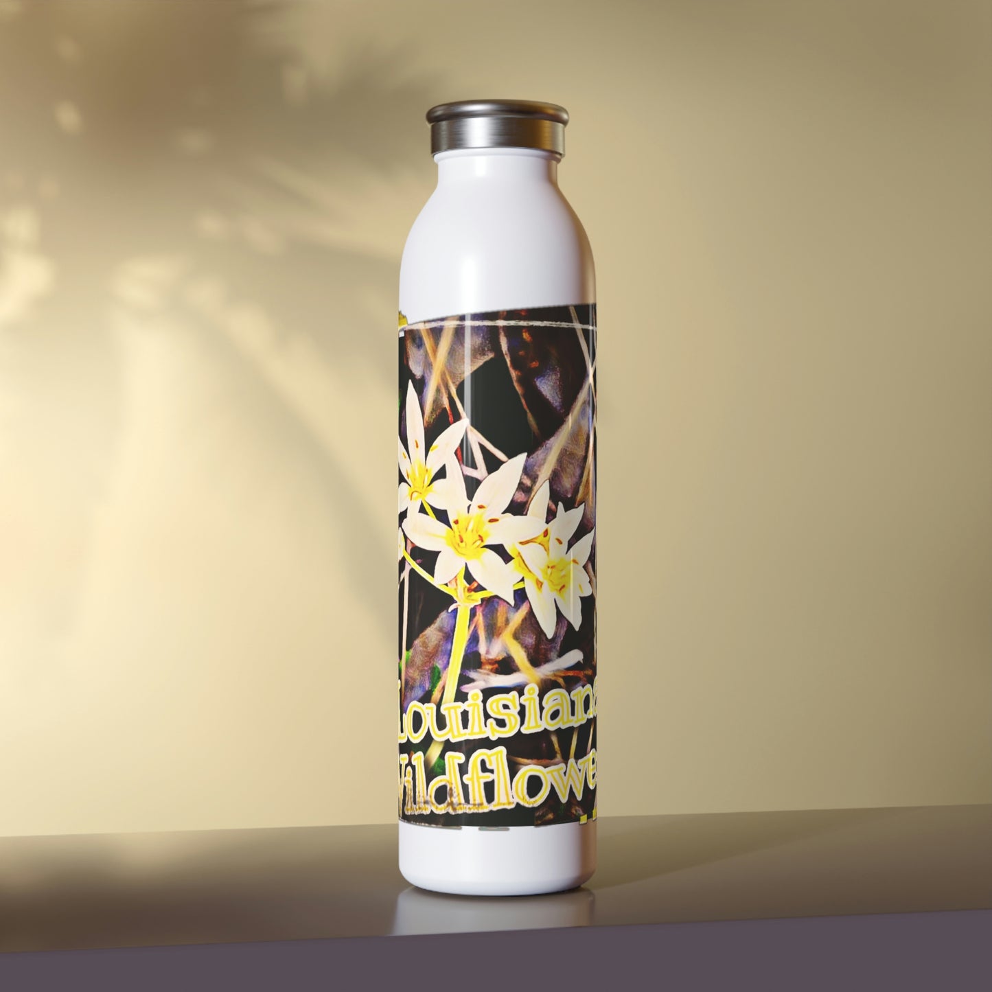 Slim Louisiana Wildflowers Water Bottle