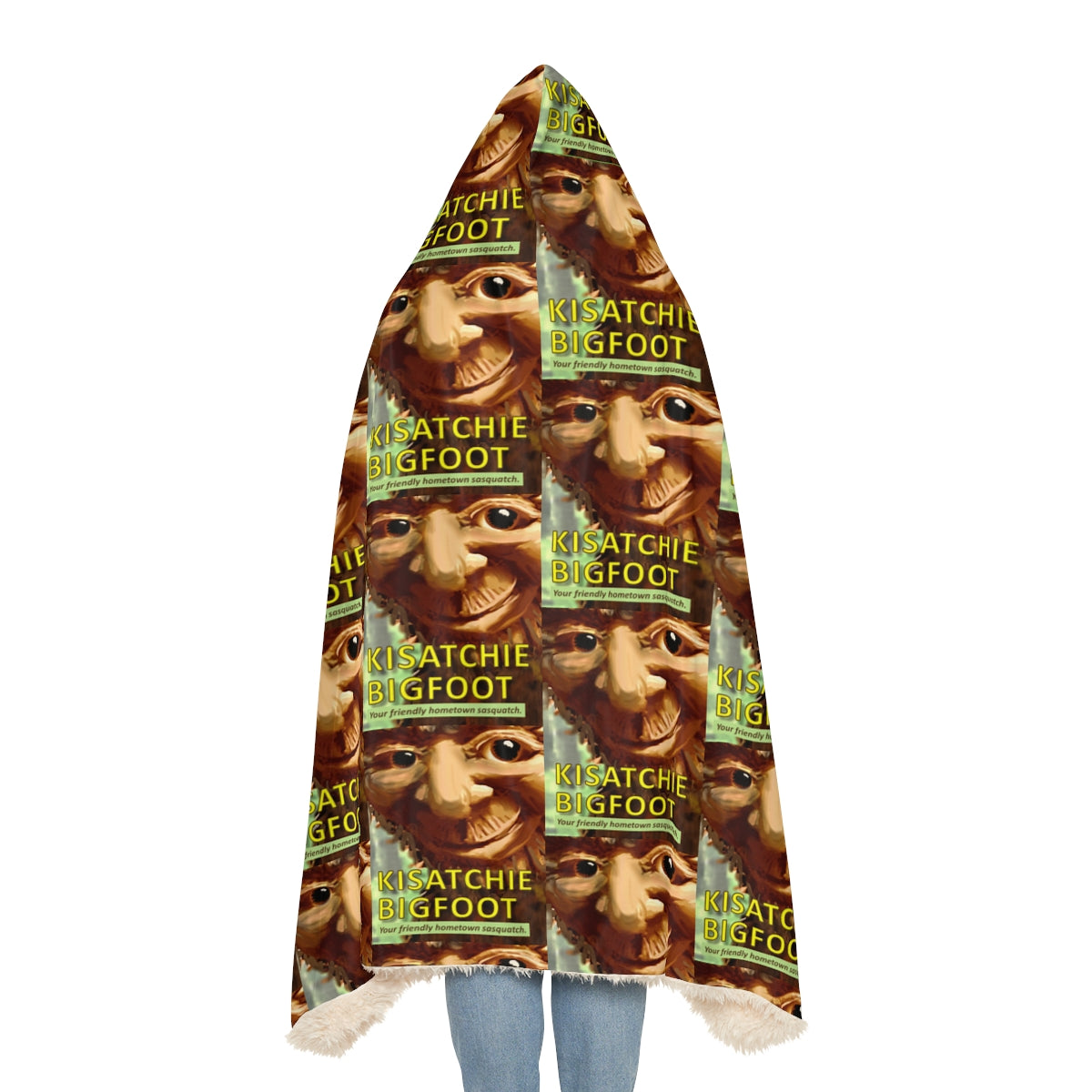 Hooded Kisatchie Bigfoot Snuggle Blanket