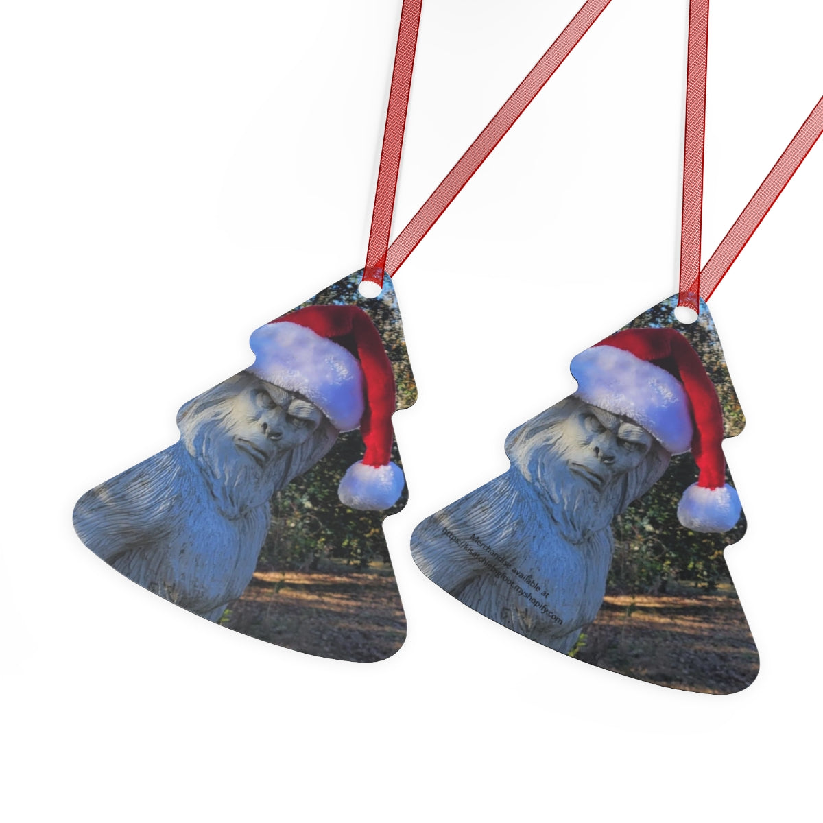 Metal Bigfoot Ornaments