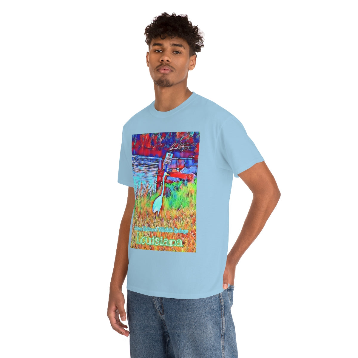 Louisiana Egret Heavy Cotton Tee