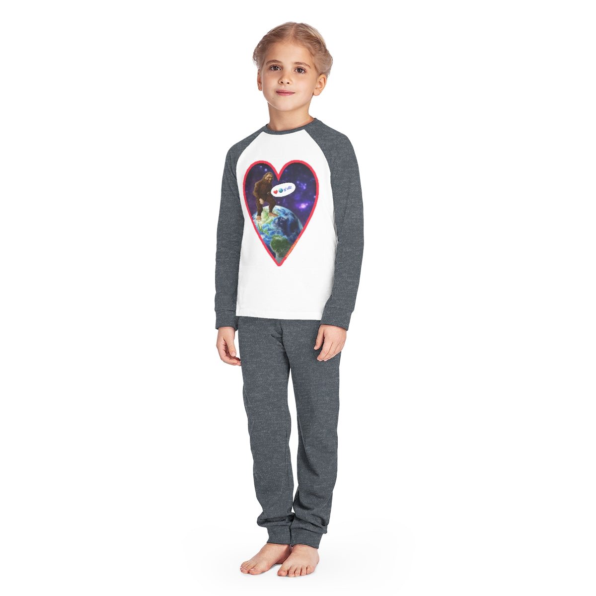 Kids' Bigfoot Loves Earth Pajama Set